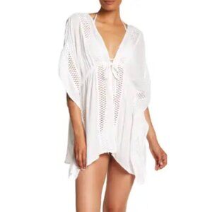 Elan White Crochet Cover-Up Tunic